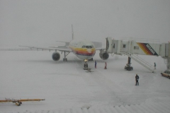 雪の三沢空港
